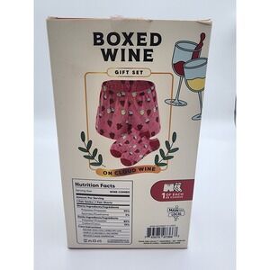 Main and Local Boxed Wine Lounge Shorts and Socks Gift Set Pink Large
